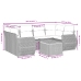 Set sofás de jardín 7 piezas y cojines ratán sintético beige