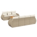 Juego de sofás de jardín con cojines beige 8 pzas ratán PE