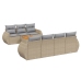 Juego de sofás de jardín con cojines beige 8 pzas ratán PE