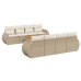 Set de sofás de jardín 9 pzas con cojines ratán sintético beige