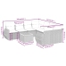 Set de muebles de jardín 9 pzas y cojines ratán sintético gris