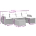 Set de muebles de jardín 6 pzas y cojines ratán sintético gris