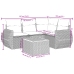 Set de muebles de jardín 5 pzas y cojines ratán sintético negro