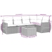 Set de muebles de jardín 6 pzas y cojines ratán sintético gris