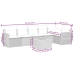 Set sofás de jardín 7 piezas y cojines ratán sintético beige
