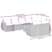 Set de muebles de jardín 9 pzas y cojines ratán sintético gris