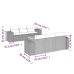 Set sofás de jardín 7 piezas y cojines ratán sintético beige