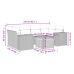 Set sofás de jardín 7 piezas y cojines ratán sintético beige