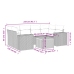 Set sofás de jardín 7 piezas y cojines ratán sintético beige