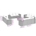Set sofás de jardín con cojines 13 pzas ratán sintético beige