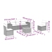 Set de muebles de jardín 6 pzas y cojines ratán sintético gris