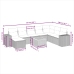 Set de muebles de jardín 9 pzas y cojines ratán sintético gris