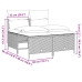 Set de muebles de jardín 5 pzas y cojines ratán sintético negro
