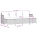 Set comedor de jardín 5 piezas y cojines ratán sintético marrón