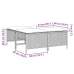 Set comedor de jardín 5 piezas y cojines ratán sintético marrón
