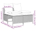 Set de muebles de jardín 5 pzas y cojines ratán sintético negro