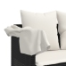 Set de muebles de jardín 5 pzas y cojines ratán sintético negro