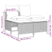 Set de muebles de jardín 5 pzas y cojines ratán sintético negro
