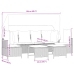 Set comedor de jardín 5 piezas y cojines ratán sintético marrón