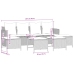 Set de muebles de jardín 5 pzas y cojines ratán sintético negro