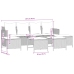 Set comedor de jardín 5 piezas y cojines ratán sintético marrón
