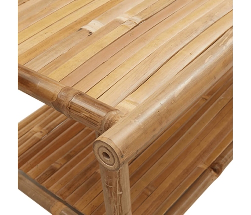 Mesa de centro de bambú 70x40x35 cm