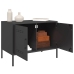 Mueble de TV acero negro 68x39x50,5 cm