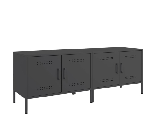 Muebles de TV 2 piezas acero negro 68x39x50,5 cm