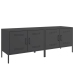 Muebles de TV 2 piezas acero negro 68x39x50,5 cm