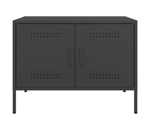 Muebles de TV 2 piezas acero negro 68x39x50,5 cm