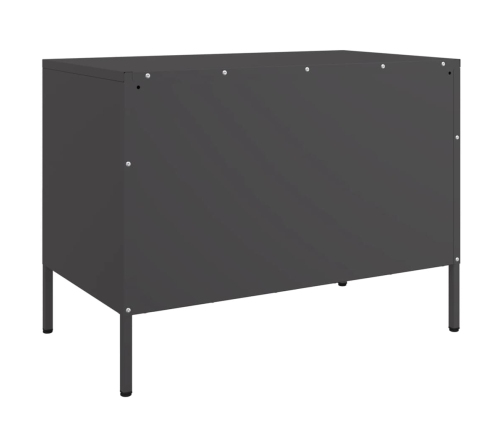 Muebles de TV 2 piezas acero negro 68x39x50,5 cm