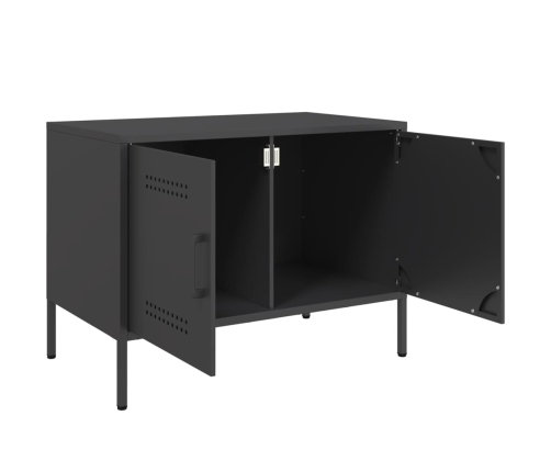 Muebles de TV 2 piezas acero negro 68x39x50,5 cm