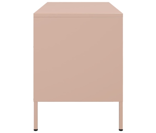 Mueble de TV acero rosa 68x39x50,5 cm