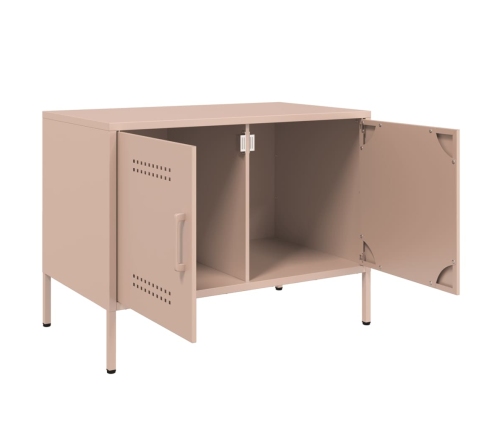 Mueble de TV acero rosa 68x39x50,5 cm