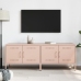 Muebles de TV 2 piezas acero rosa 68x39x50,5 cm