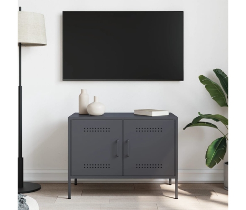 Mueble de TV acero gris antracita 68x39x50,5 cm