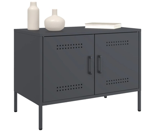 Mueble de TV acero gris antracita 68x39x50,5 cm