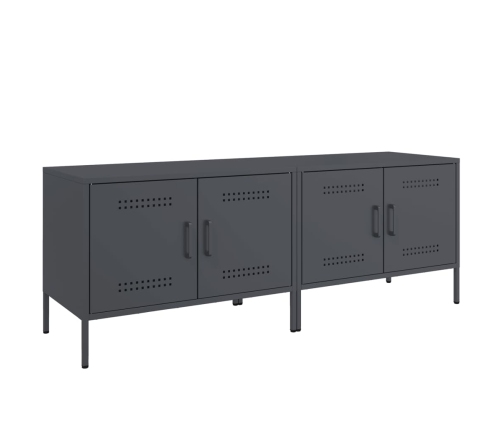 Muebles de TV 2 unidades acero gris antracita 68x39x50,5 cm