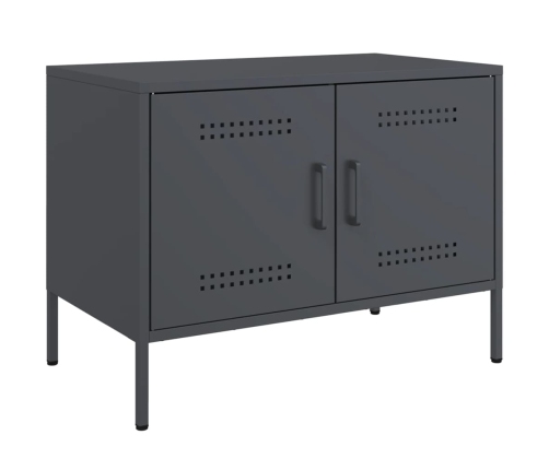 Muebles de TV 2 unidades acero gris antracita 68x39x50,5 cm