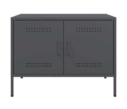 Muebles de TV 2 unidades acero gris antracita 68x39x50,5 cm