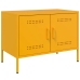 Mueble de TV de acero amarillo mostaza 68x39x50,5 cm