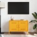 Mueble de TV de acero amarillo mostaza 68x39x50,5 cm