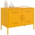 Mueble de TV de acero amarillo mostaza 68x39x50,5 cm