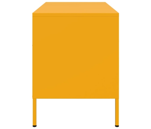 Mueble de TV de acero amarillo mostaza 68x39x50,5 cm