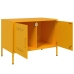 Mueble de TV de acero amarillo mostaza 68x39x50,5 cm