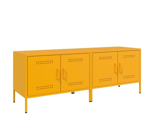 Muebles para TV 2 piezas acero amarillo mostaza 68x39x50,5 cm