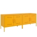 Muebles para TV 2 piezas acero amarillo mostaza 68x39x50,5 cm