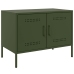 Mueble de TV de acero verde oliva 68x39x50,5 cm