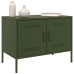 Mueble de TV de acero verde oliva 68x39x50,5 cm