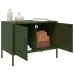 Mueble de TV de acero verde oliva 68x39x50,5 cm